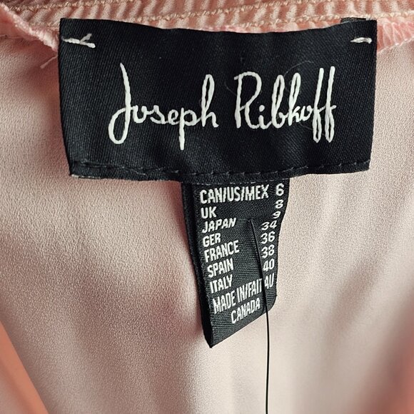 Joseph Ribkoff NWT Light Pink Off Shoulder Blouse w/ Floral Lace Sz 6 - Picture 7 of 11